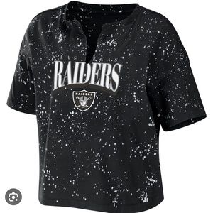 Las Vegas Raiders Crop Top Tshirt, NWT, 2XL, Erin Andrew’s Collection